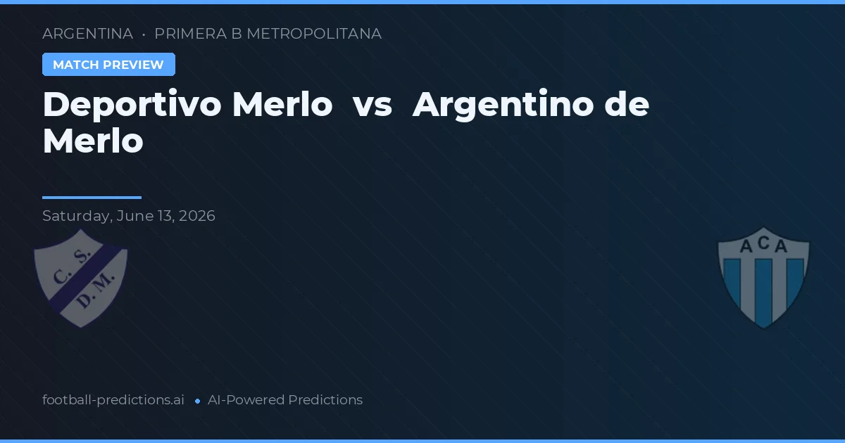 Deportivo Merlo vs Argentino de Merlo — matchtips och förhandstitt