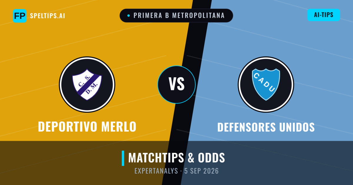 Deportivo Merlo vs Defensores Unidos — matchtips och förhandstitt