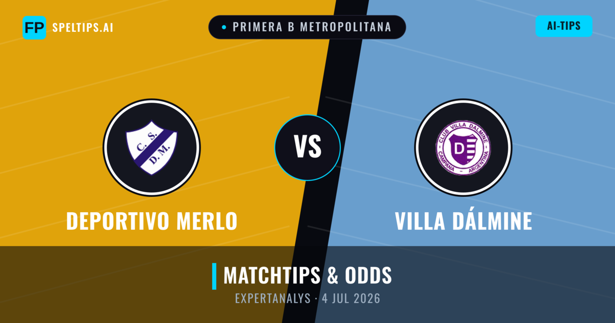 Deportivo Merlo vs Villa Dálmine — matchtips och förhandstitt