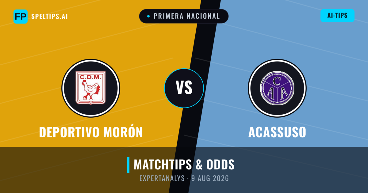 Deportivo Morón vs Acassuso — matchtips och förhandstitt