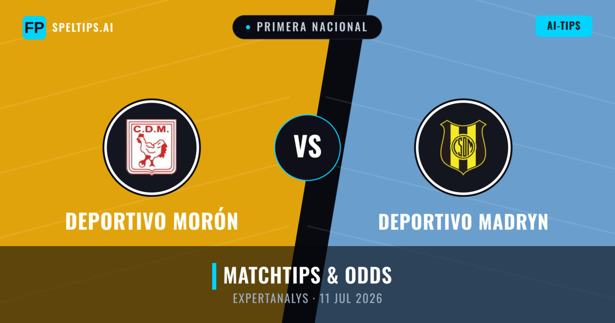 Deportivo Morón vs Deportivo Madryn — matchtips och förhandstitt