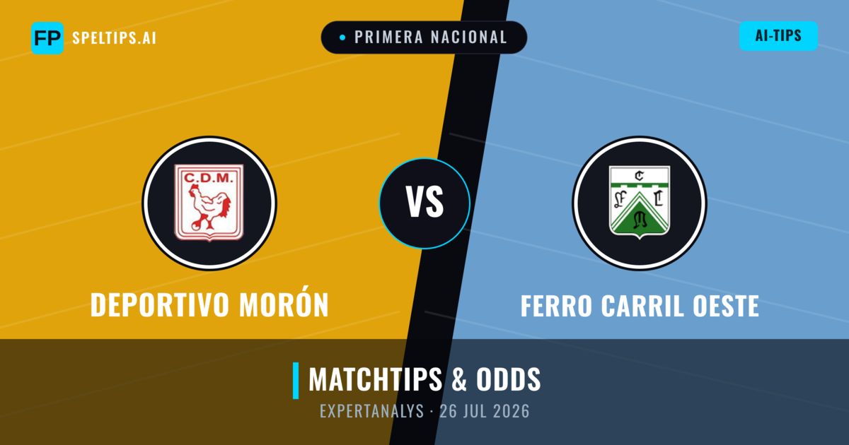 Deportivo Morón vs Ferro Carril Oeste — matchtips och förhandstitt