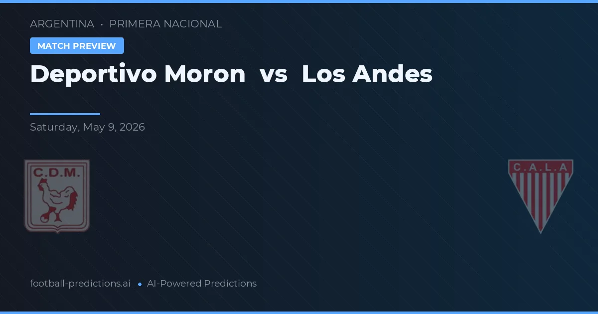 Deportivo Morón vs Los Andes — matchtips och förhandstitt