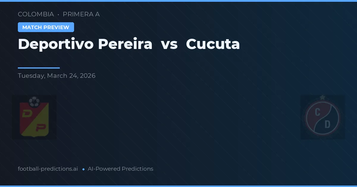 Deportivo Pereira vs Cúcuta — matchtips och förhandstitt