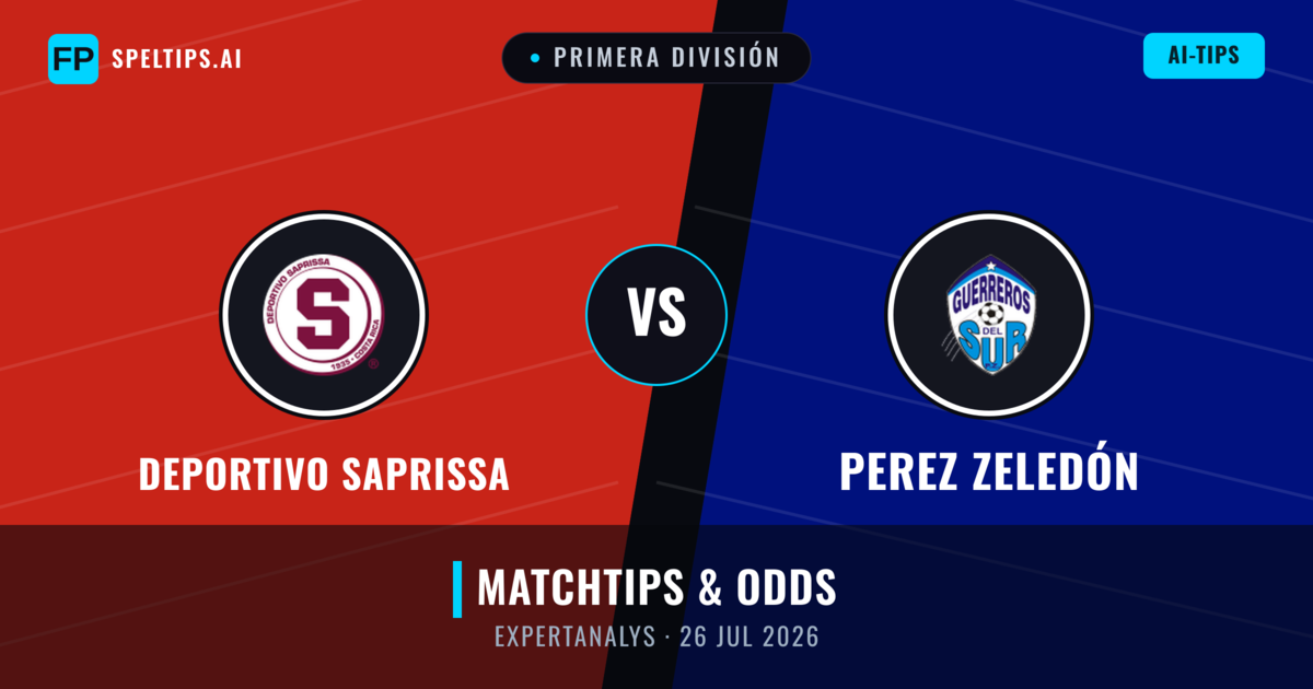 Deportivo Saprissa vs Perez Zeledón — matchtips och förhandstitt