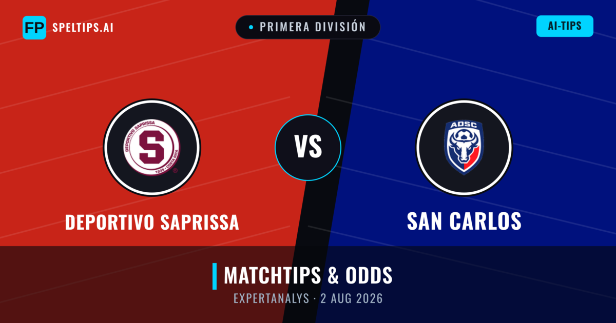 Deportivo Saprissa vs San Carlos — matchtips och förhandstitt