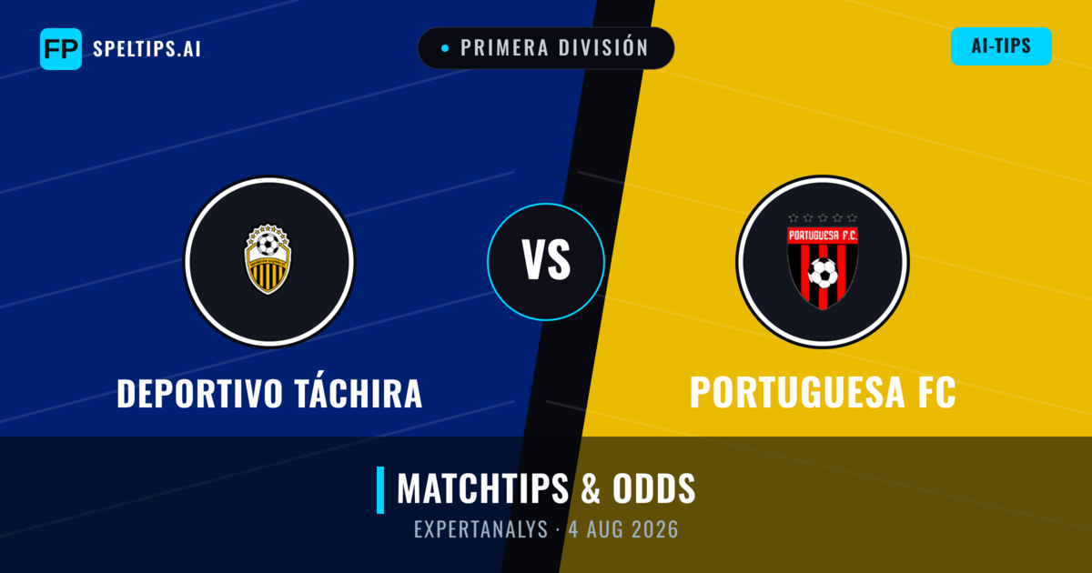 Deportivo Táchira vs Portuguesa FC — matchtips och förhandstitt