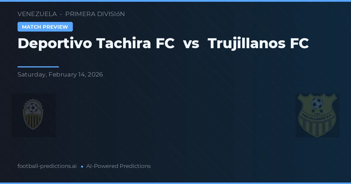 Deportivo Táchira vs Trujillanos FC — matchtips och förhandstitt