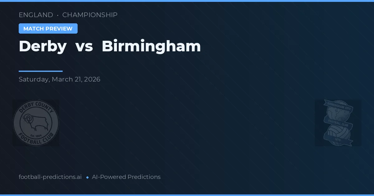 Derby vs Birmingham — matchtips och förhandstitt