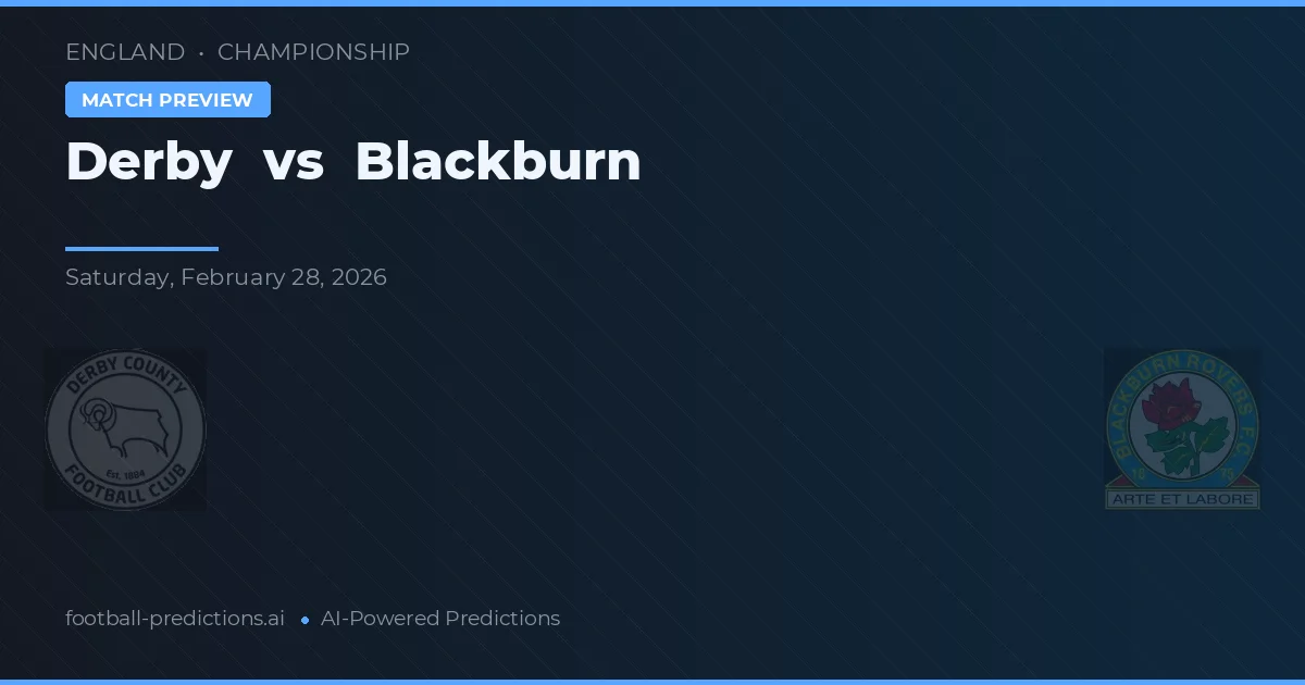 Derby vs Blackburn — matchtips och förhandstitt