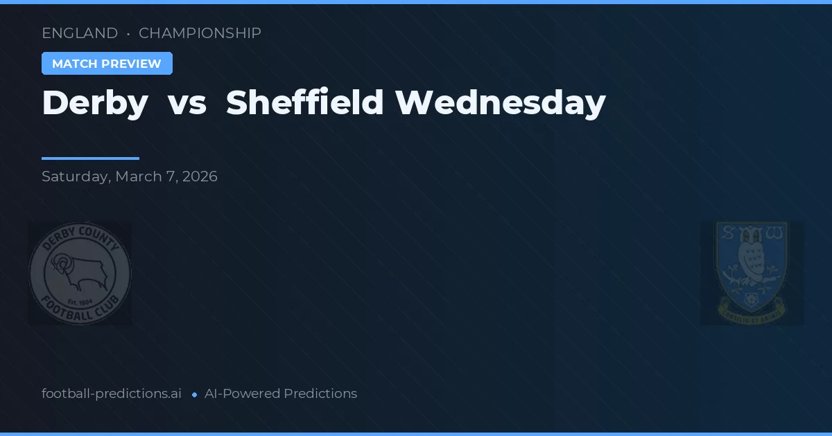 Derby vs Sheffield Wednesday — matchtips och förhandstitt