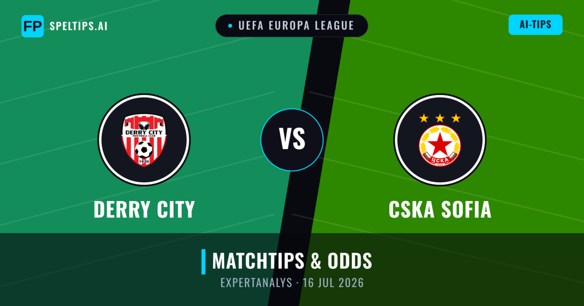 Derry City vs CSKA Sofia — matchtips och förhandstitt