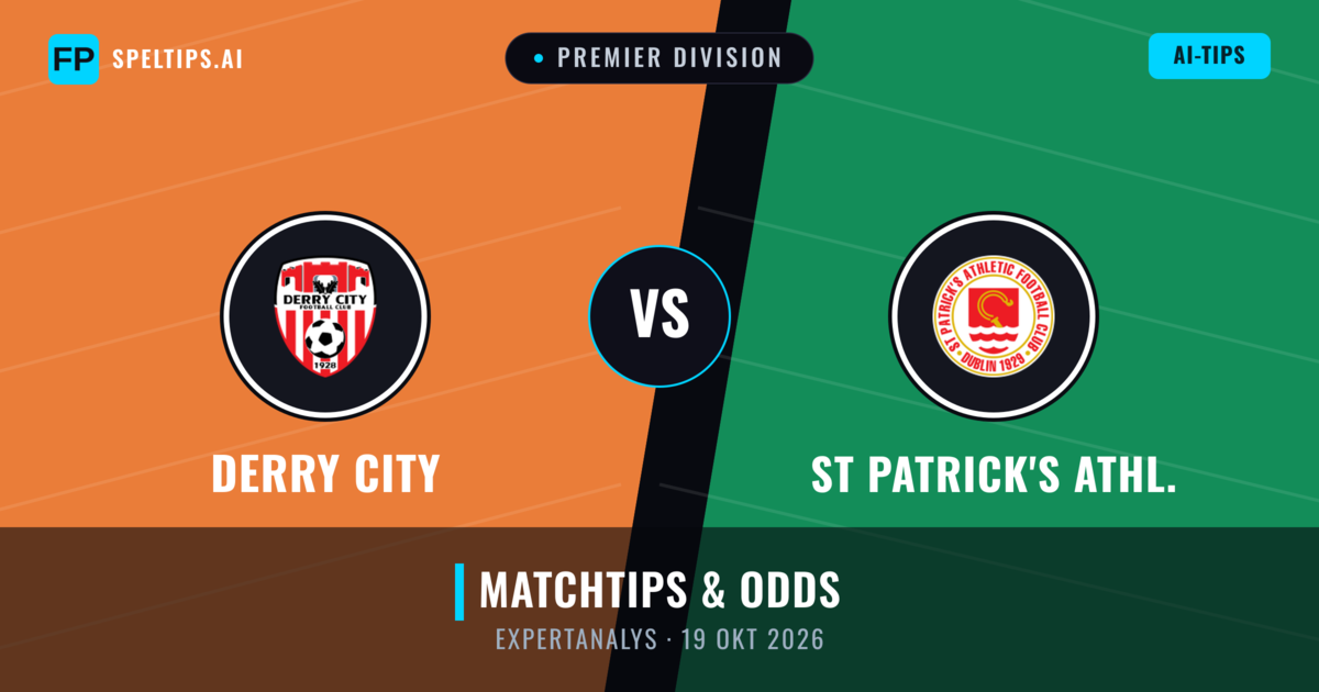 Derry City vs St Patrick's Athl. — matchtips och förhandstitt