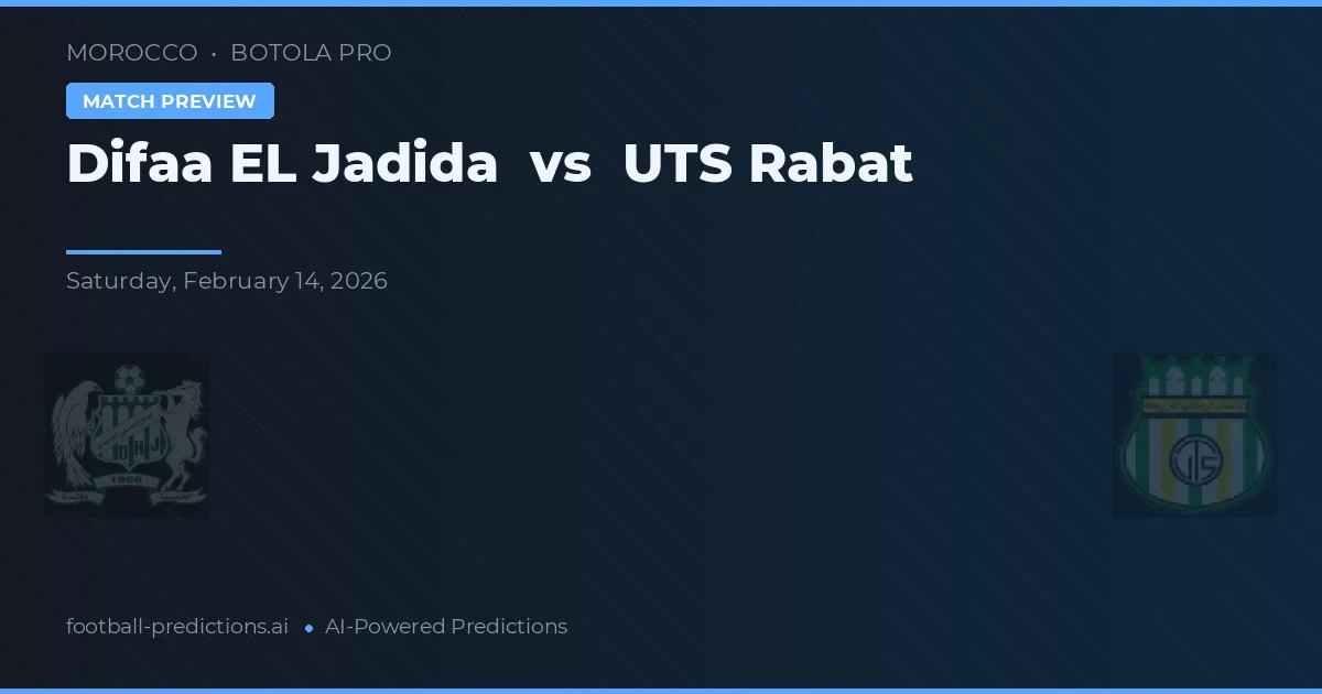 Difaa EL Jadida vs UTS Rabat — matchtips och förhandstitt