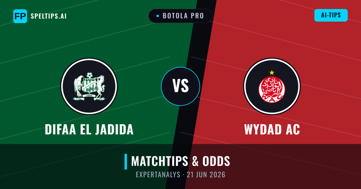 Difaa EL Jadida vs Wydad AC — matchtips och förhandstitt