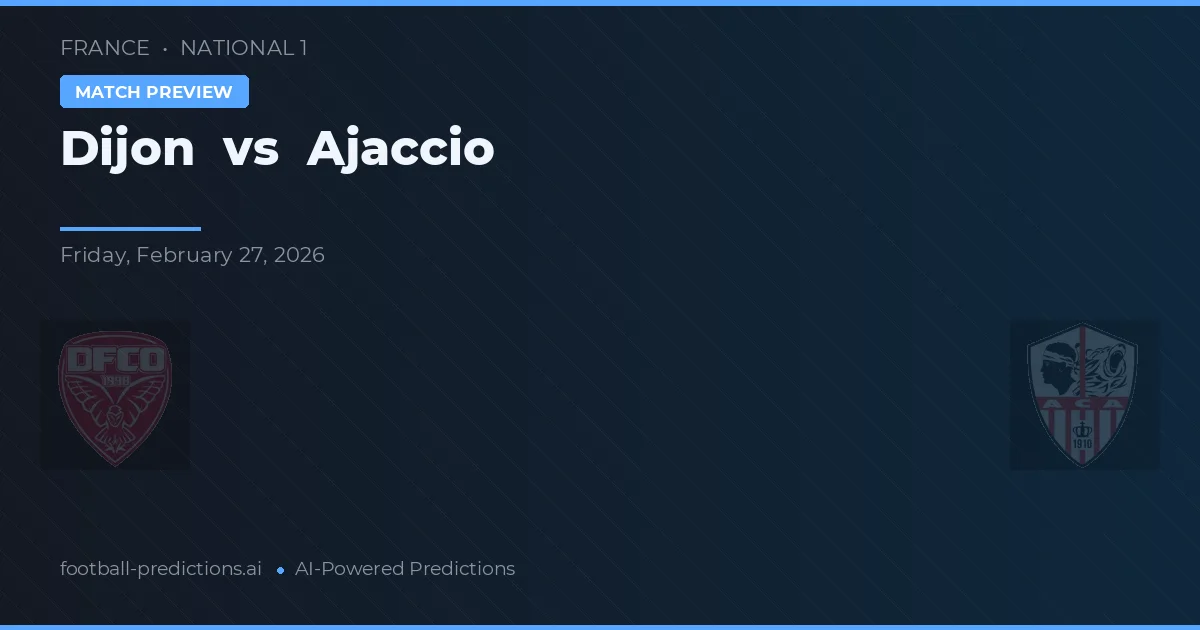 Dijon vs Ajaccio — matchtips och förhandstitt