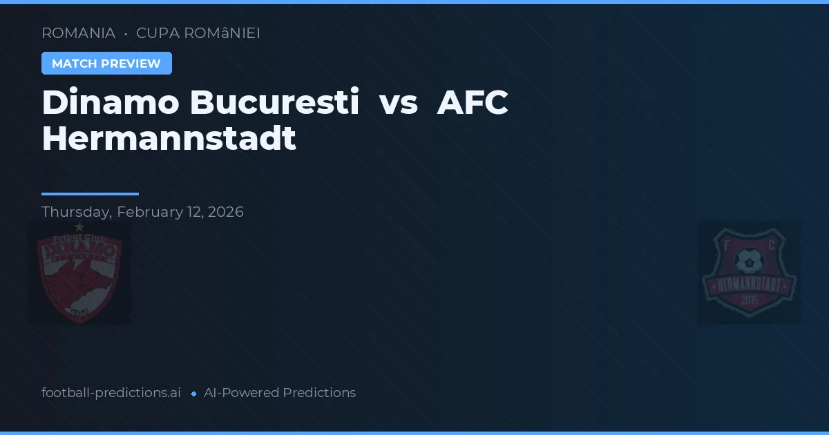 Dinamo București vs AFC Hermannstadt — matchtips och förhandstitt