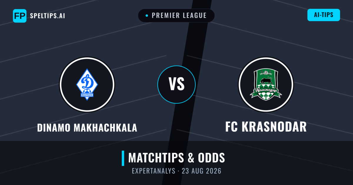 Dinamo Makhachkala vs FC Krasnodar — matchtips och förhandstitt
