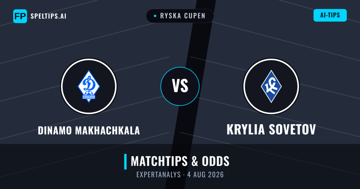 Dinamo Makhachkala vs Krylia Sovetov — matchtips och förhandstitt