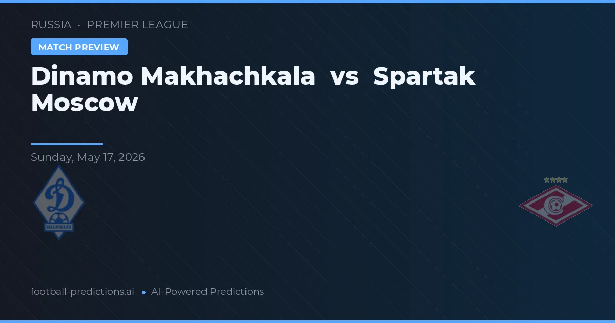 Dinamo Makhachkala vs Spartak Moskva — matchtips och förhandstitt