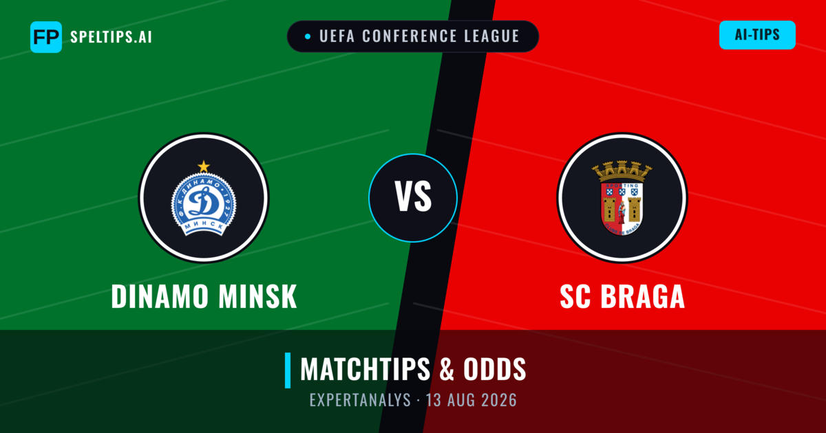 Dinamo Minsk vs SC Braga — matchtips och förhandstitt