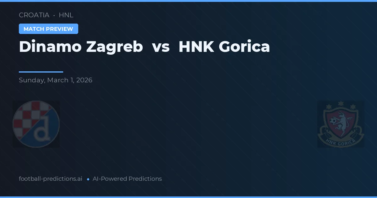 Dinamo Zagreb vs HNK Gorica — matchtips och förhandstitt