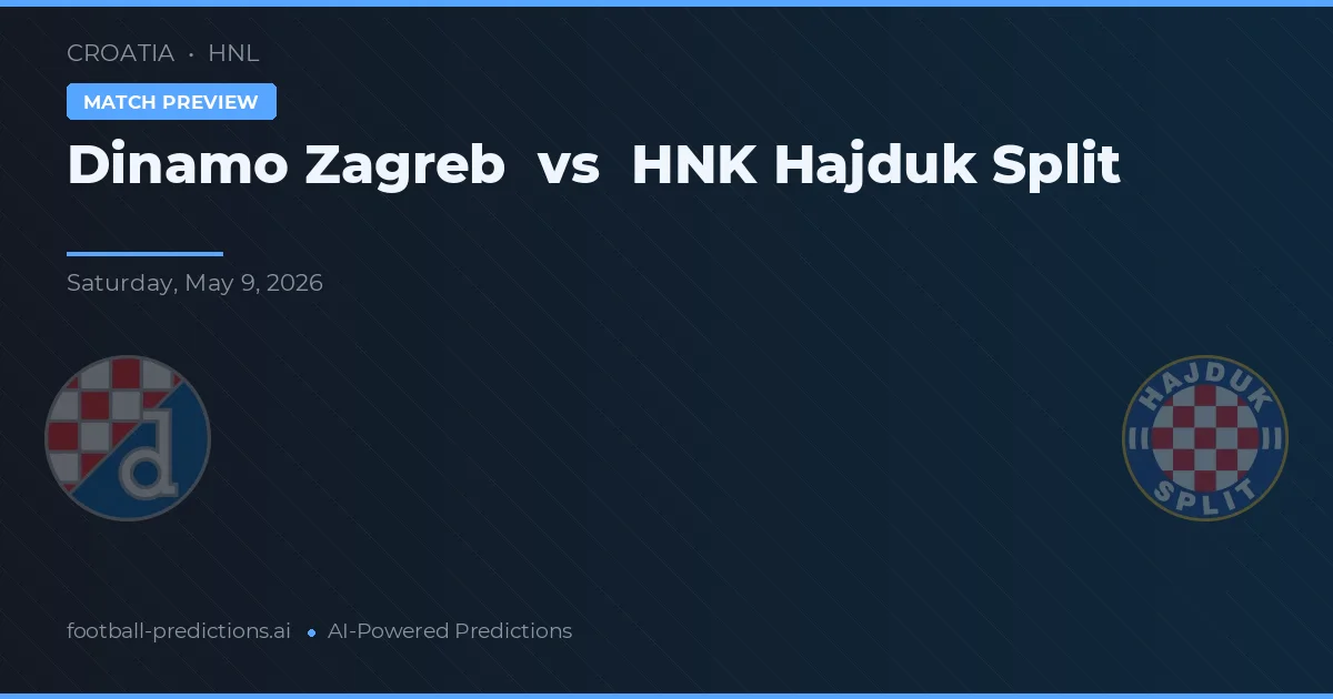 Dinamo Zagreb vs HNK Hajduk Split — matchtips och förhandstitt