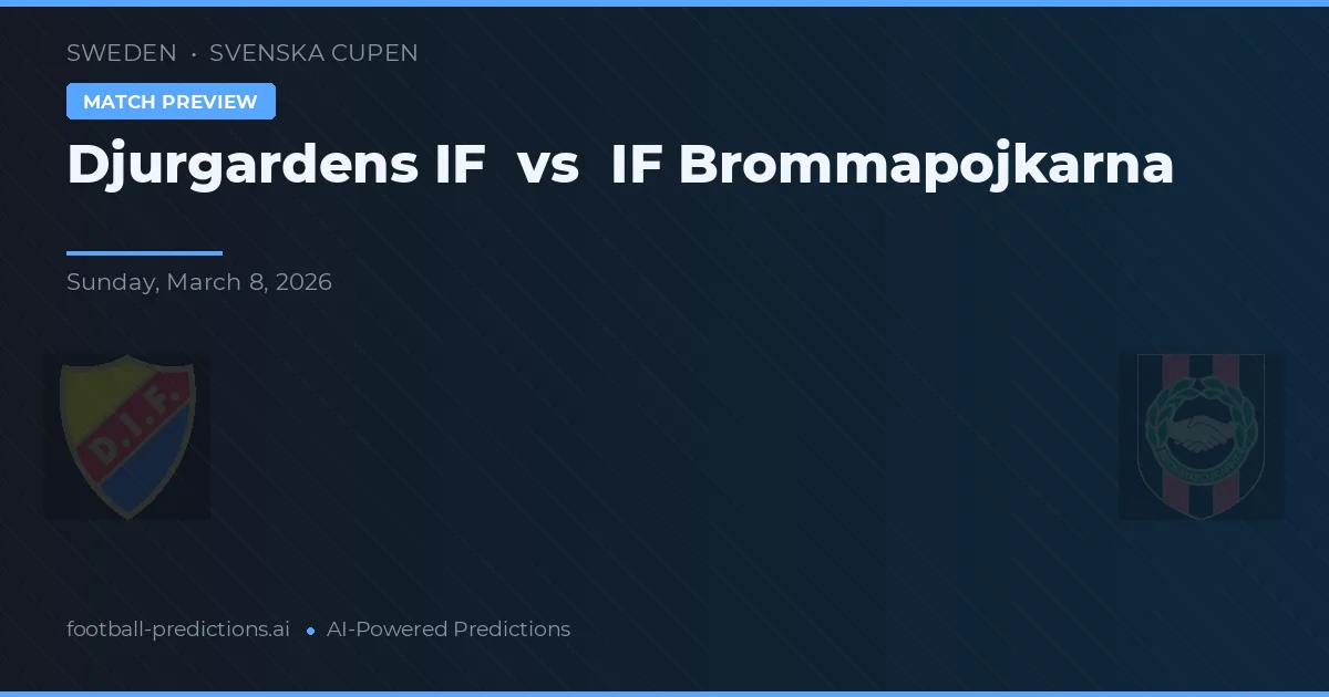 Djurgårdens IF vs IF Brommapojkarna — matchtips och förhandstitt
