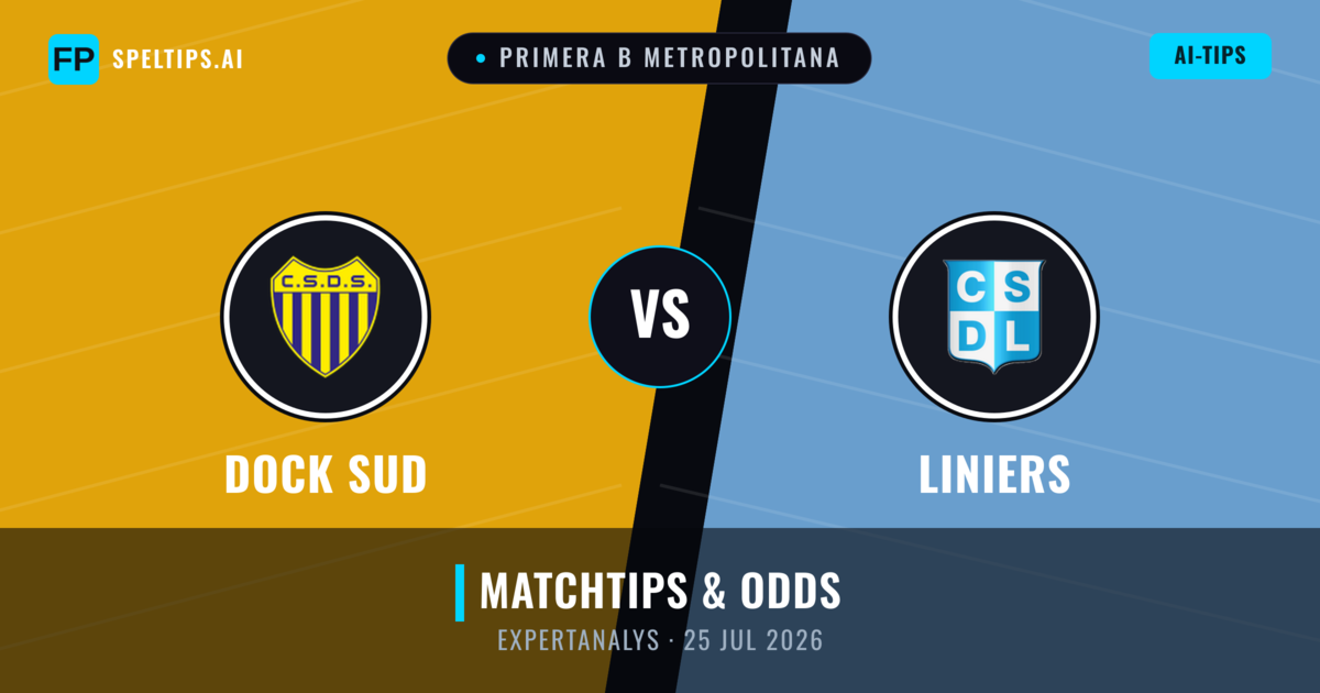 Dock Sud vs Liniers — matchtips och förhandstitt