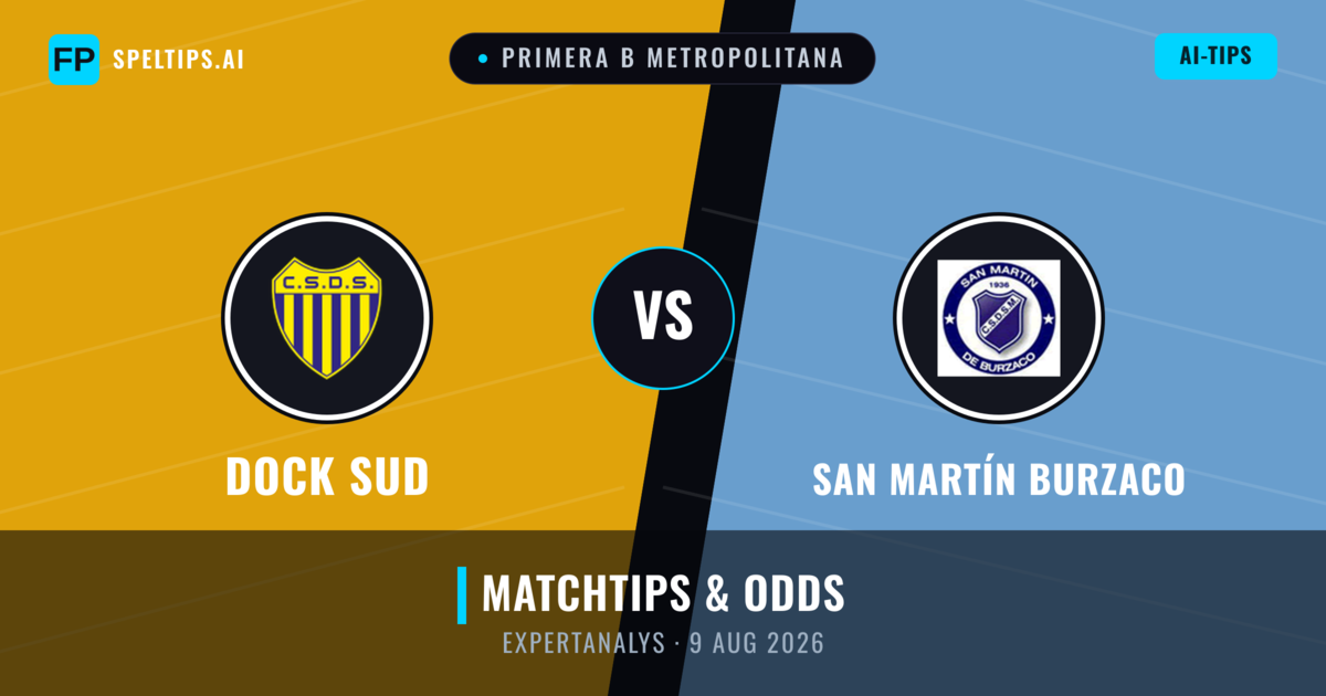 Dock Sud vs San Martín Burzaco — matchtips och förhandstitt