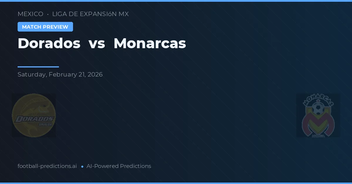 Dorados vs Monarcas — matchtips och förhandstitt