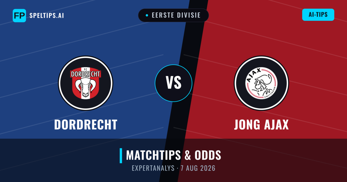 Dordrecht vs Jong Ajax — matchtips och förhandstitt