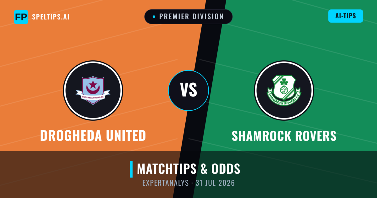 Drogheda United vs Shamrock Rovers — matchtips och förhandstitt