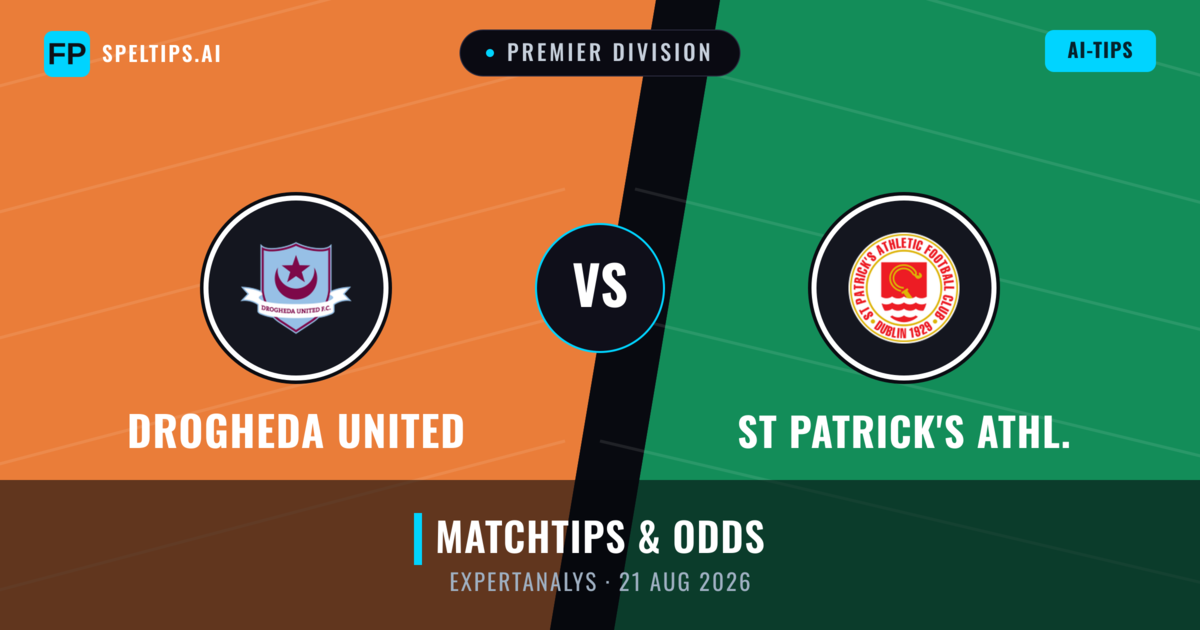 Drogheda United vs St Patrick's Athl. — matchtips och förhandstitt