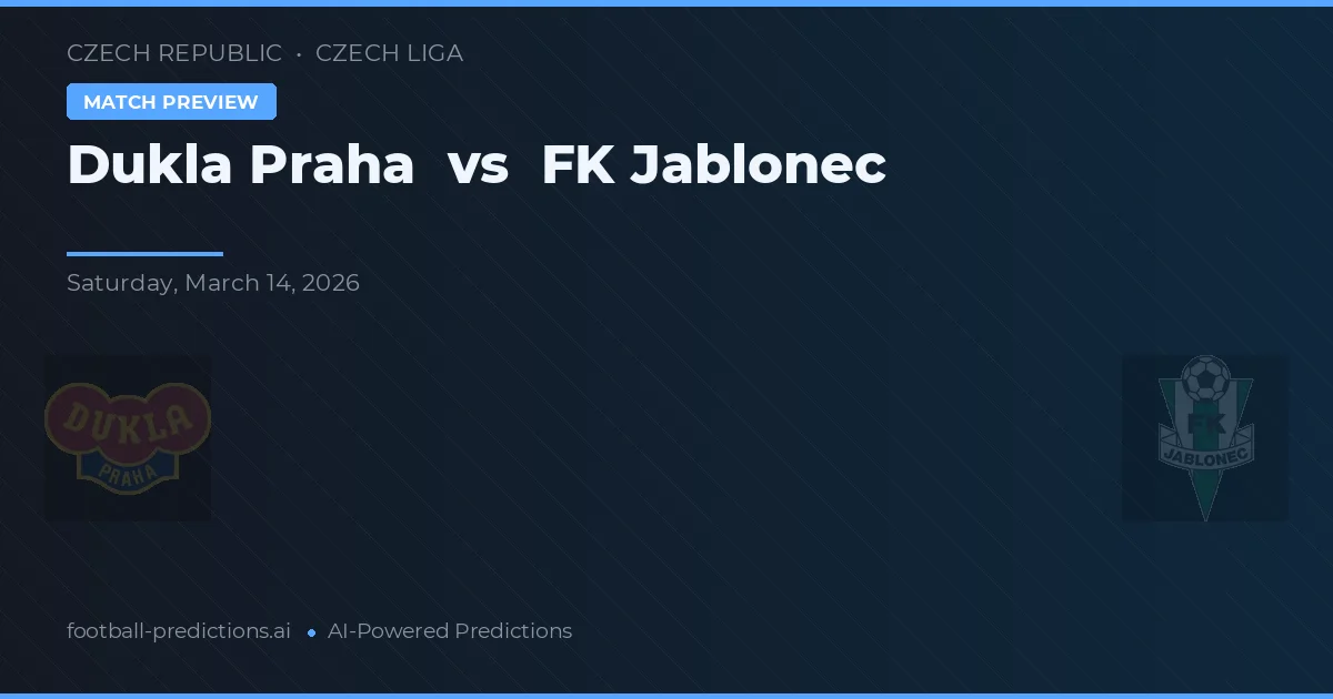 Dukla Praha vs Jablonec — matchtips och förhandstitt