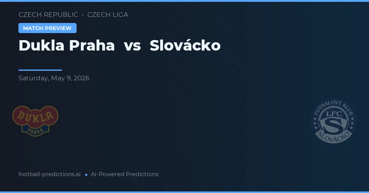 Dukla Praha vs Slovácko — matchtips och förhandstitt