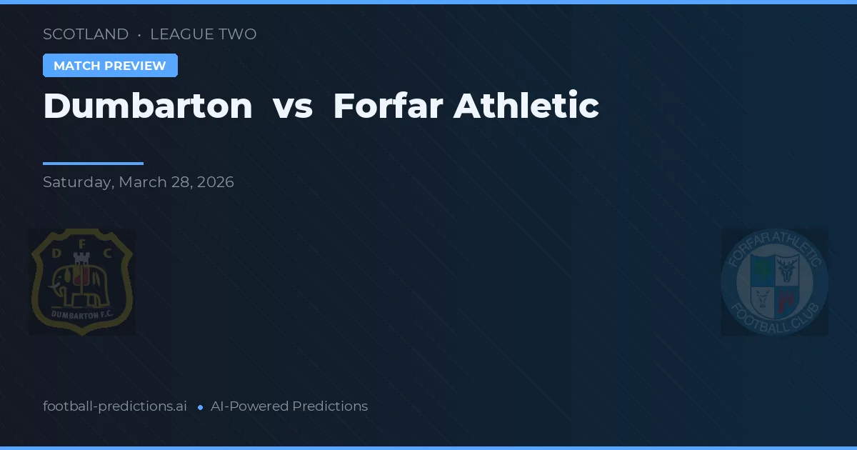 Dumbarton vs Forfar Athletic — matchtips och förhandstitt