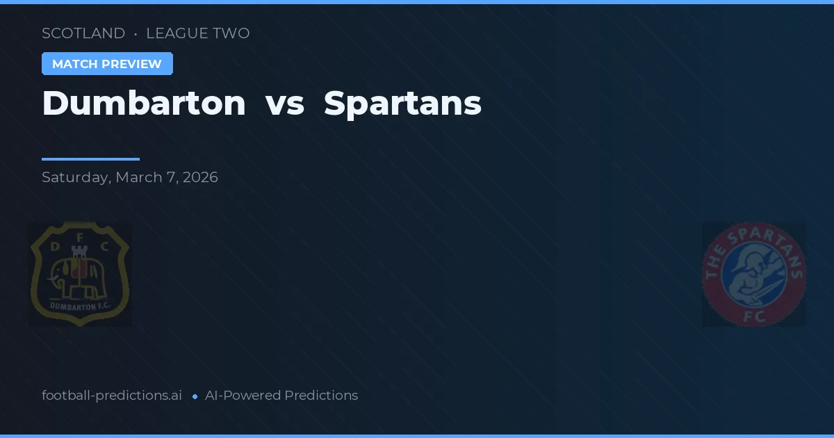 Dumbarton vs Spartans — matchtips och förhandstitt