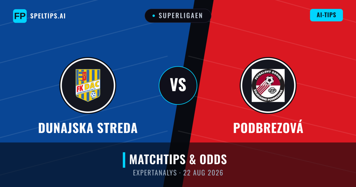 Dunajska Streda vs Podbrezová — matchtips och förhandstitt