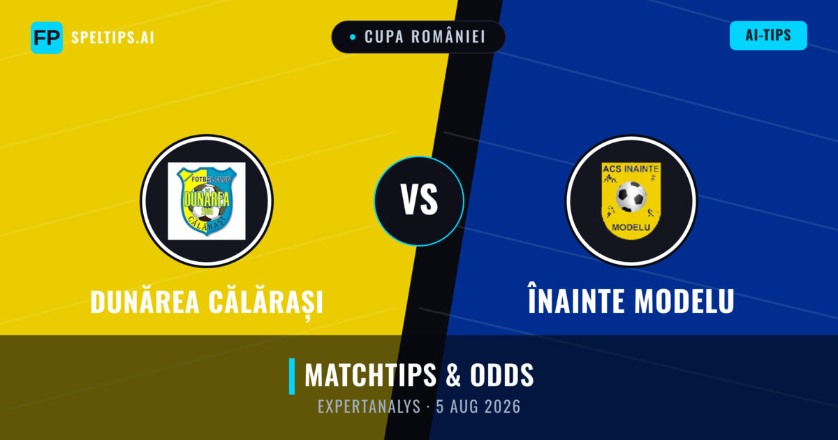 Dunărea Călărași vs Înainte Modelu — matchtips och förhandstitt