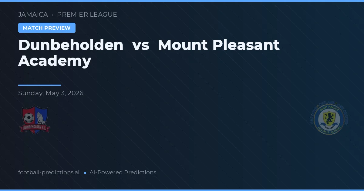Dunbeholden vs Mount Pleasant Academy — matchtips och förhandstitt