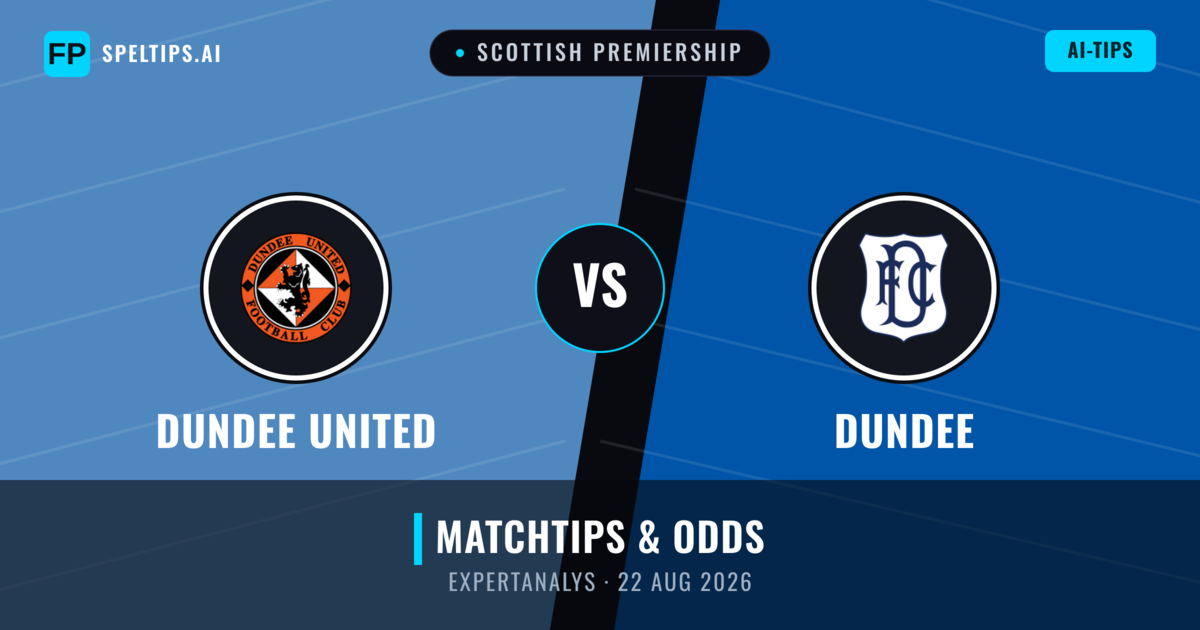 Dundee United vs Dundee — matchtips och förhandstitt