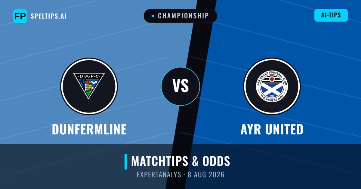 Dunfermline vs Ayr United — matchtips och förhandstitt