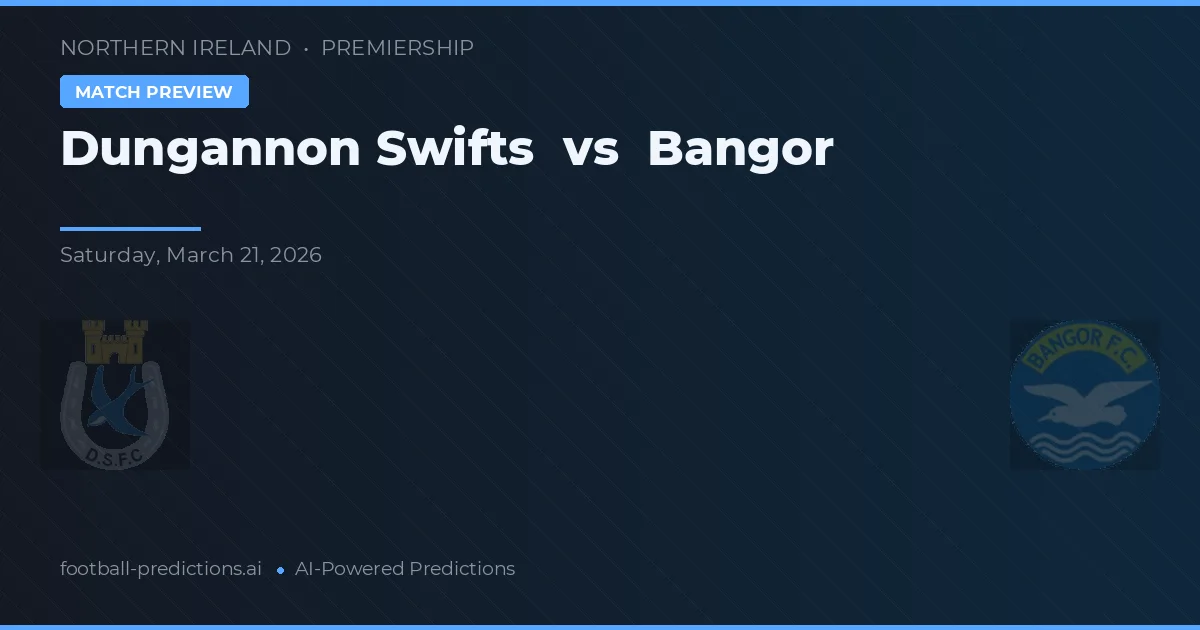 Dungannon Swifts vs Bangor — matchtips och förhandstitt