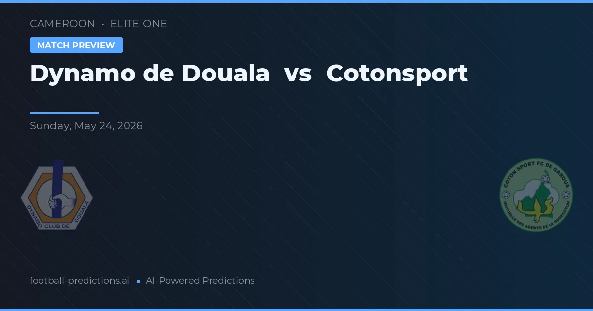 Dynamo de Douala vs Cotonsport — matchtips och förhandstitt