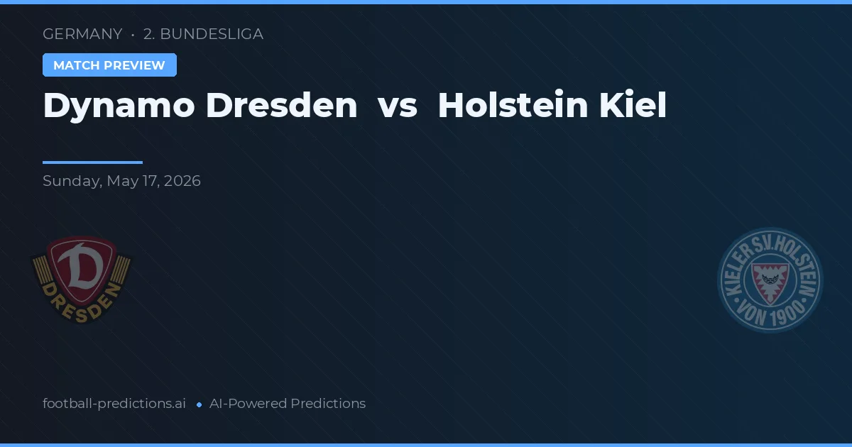Dynamo Dresden vs Holstein Kiel — matchtips och förhandstitt