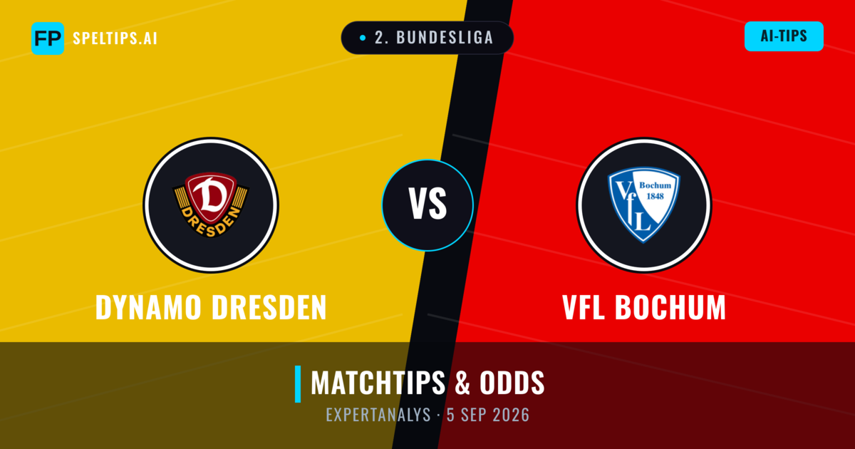 Dynamo Dresden vs VfL Bochum — matchtips och förhandstitt
