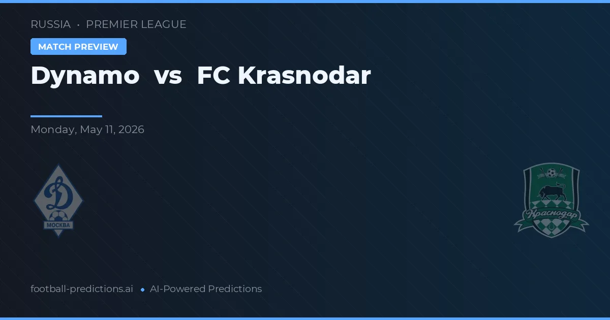 Dynamo vs FC Krasnodar — matchtips och förhandstitt
