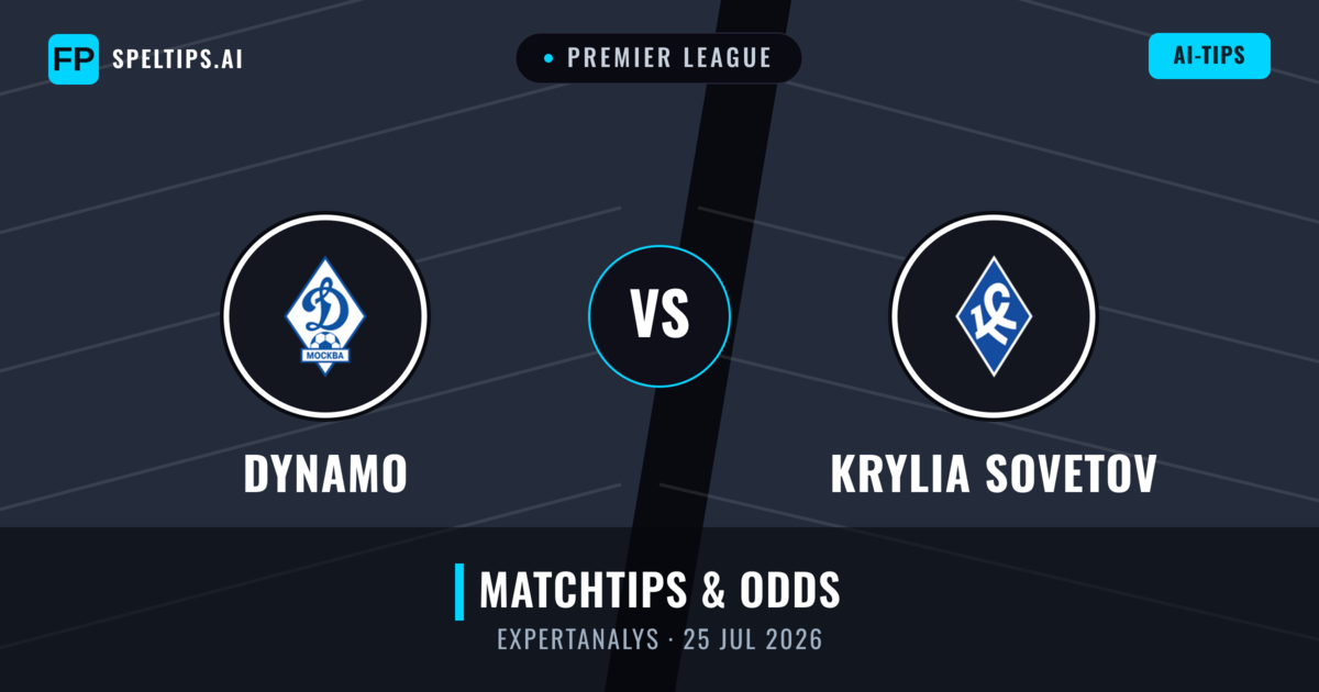Dynamo vs Krylia Sovetov — matchtips och förhandstitt