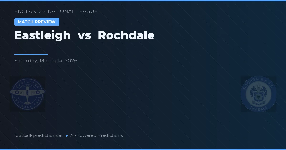Eastleigh vs Rochdale — matchtips och förhandstitt